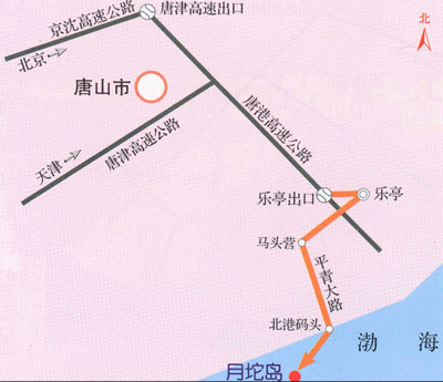 月坨島路線圖